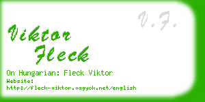 viktor fleck business card